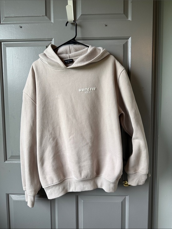 White Fox Boutique Tops - White Fox Boutique Cream Pullover Hoodie